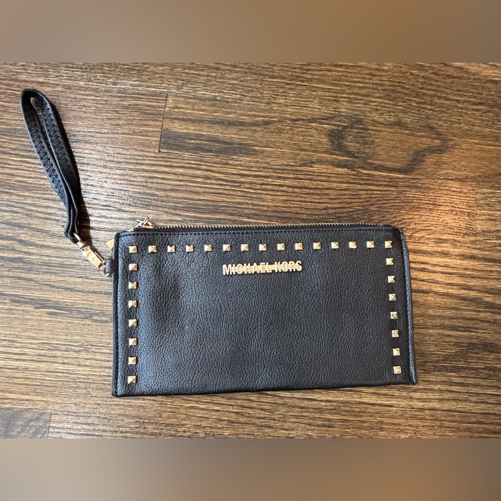 Michael Kors Black Wristlet Clutch